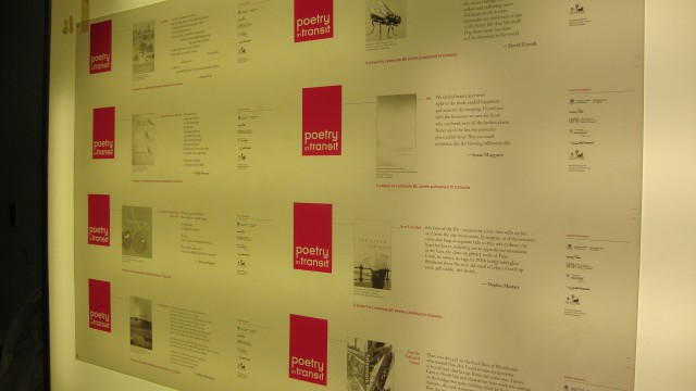 Proof of this year's Poetry in Transit cards (appearing soon in a bus near you).